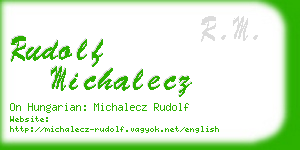 rudolf michalecz business card